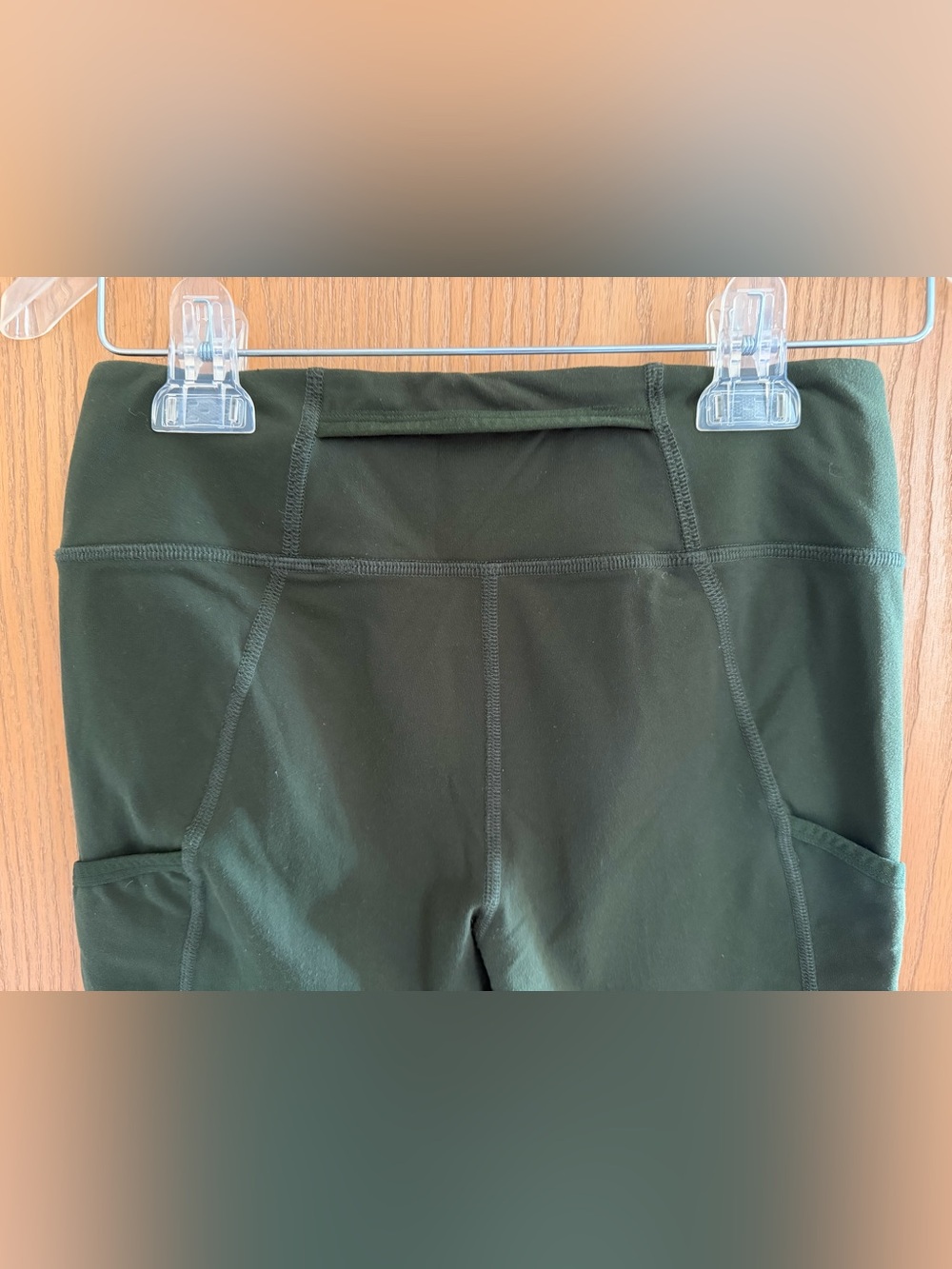L.L.Bean Forest Green High-Rise Active Leggings with Side Pockets Women Size XS - Picture 7 of 11